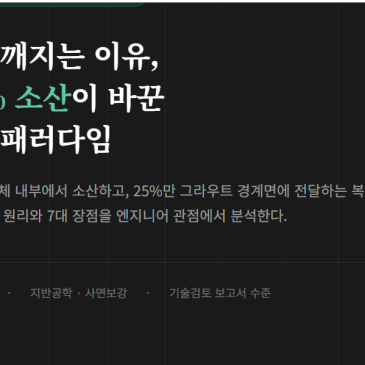 그라우트가 깨지는 진짜 이유… 사면보강을 바꾼 75% 소산 앵커